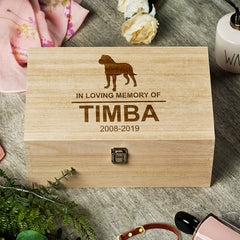 Personalised Dog Memorial Remembrance Gift Keepsake Box Engraved - ukgiftstoreonline