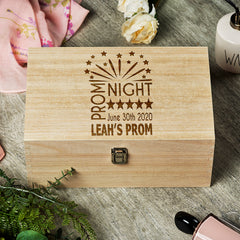 Personalised Prom Night Gift Keepsake Box Engraved