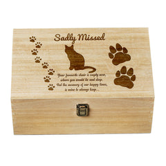 Large Cat Memory Pet Memorial Keepsake Box