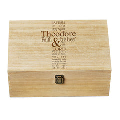 Baptism Keepsake Gift Personalised Wooden Memory Box