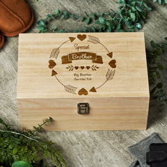 Brother Gift Personalised Large wooden Keepsake Box  - ukgiftstoreonline