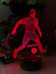 Personalised 3D Football Lamp Night Light Kids Bedroom