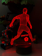 Personalised 3D Football Lamp Night Light Kids Bedroom