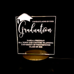 Personalised Graduation Gift Lamp Night Light