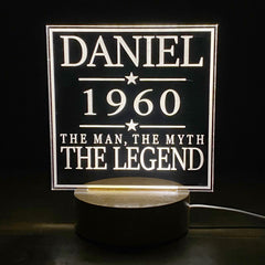 Personalised Birthday Gift For Him - The Legend - Lamp Night Light LM-16