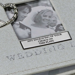 Personalised Diamante Heart Wedding Photo Album Gift 6 x 4