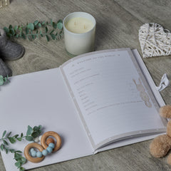 Personalised Baby Keepsake Journal Book Milestones and Memories