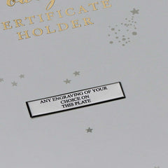 Personalised Little Star A4 Birth Certificate Holder Baby Gift
