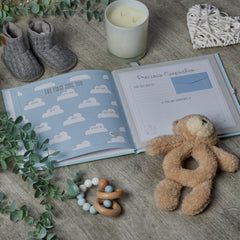 Personalised Baby Boy My First Year Keepsake Record Book