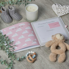 PERSONALISED BABY GIRL KEEPSAKE RECORD BOOK MY FIRST YEAR