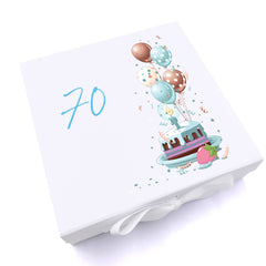 Personalised 70th Birthday Gifts For Him Keepsake Memory Box
