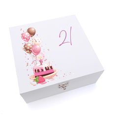 ukgiftstoreonline Personalised 21st Birthday Gifts For Her Keepsake Wooden Box