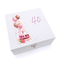 ukgiftstoreonline Personalised 40th Birthday Gifts For Her Keepsake Wooden Box