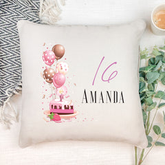 Personalised 16th Birthday For Her Cushion Gift
