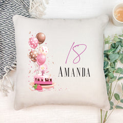 Personalised 18th Birthday For Her Cushion Gift