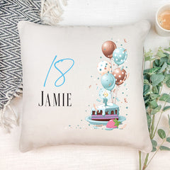 Personalised 18th Birthday For Him Cushion Gift