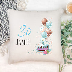 Personalised 30th Birthday For Him Cushion Gift