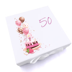 Personalised 50th Birthday Gifts For Her Keepsake Box Gift