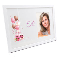 Personalised 50th Birthday Gifts for her Photo Frame