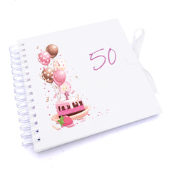 Personalised 50th Birthday Gifts for Her Scrapbook Photo Album