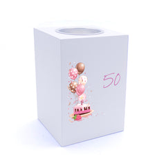Personalised 50th Birthday Gifts For Her Tea Light Holder