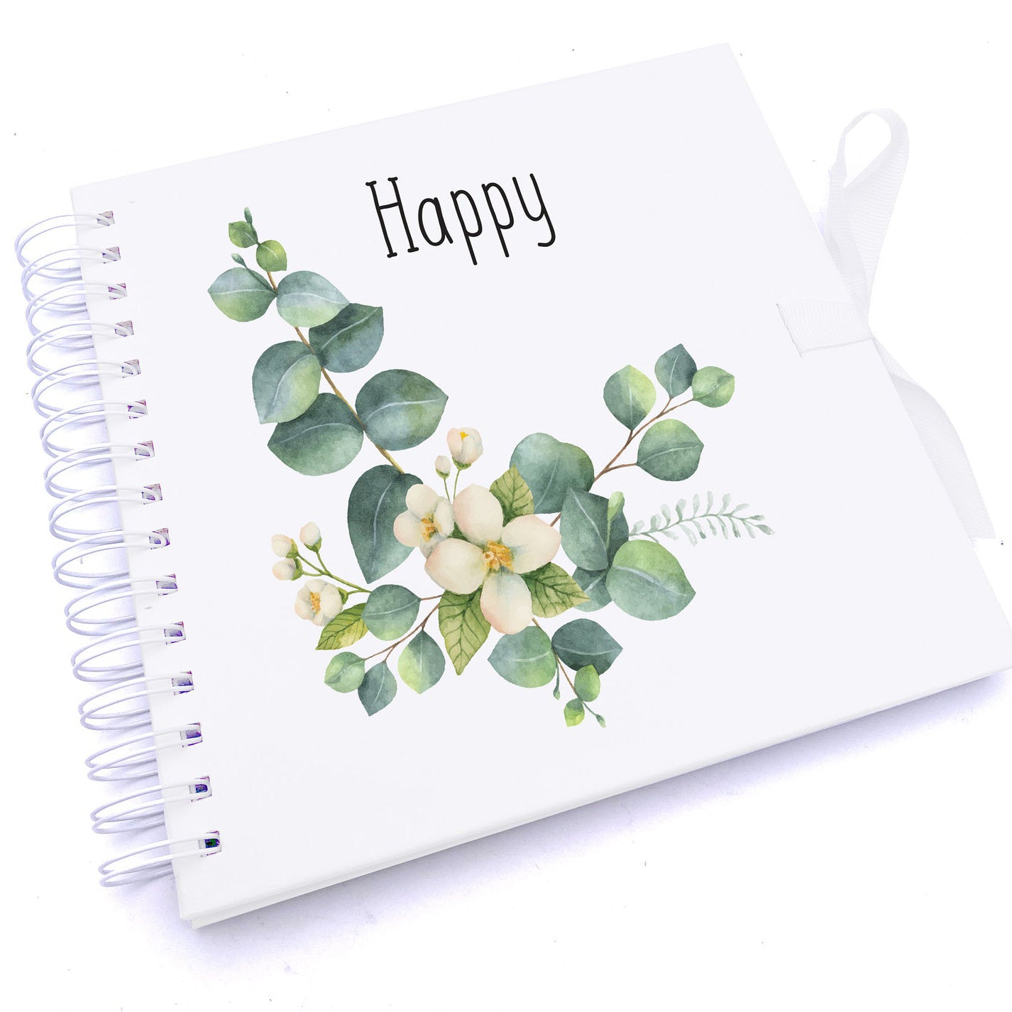 Personalised Any Age Birthday Eucalyptus Scrapbook, Guest Book, Photo Album