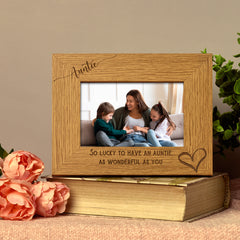 Personalised Auntie As Wonderful As You Photo Frame gift