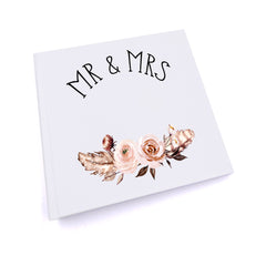 Personalised Boho Style Mr & Mrs Wedding Photo Album