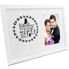 Personalised Butterflies Appear When Angels Are Near Memorial Remembrance Photo Frame