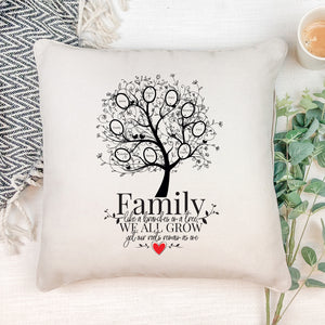 Personalised Family like a branches on a tree Cushion Gift
