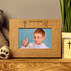 Personalised First Holy Communion Photo Frame Gift with Holy Host