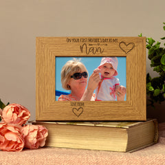 ukgiftstoreonline Personalised First Mothers Day as a Nan Photo Frame Landscape