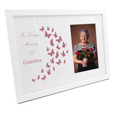 Personalised Grandma In Loving Memory Butterflies Photo Frame