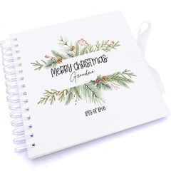 Personalised Grandma Merry Christmas Scrapbook Photo Album