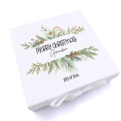ukgiftstoreonline Personalised Grandma Merry Christmas Keepsake Memory Box