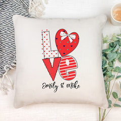 Personalised Love Themed Cushion Gift
