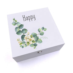 ukgiftstoreonline Personalised Luxury Any Age Birthday Gift Eucalyptus Keepsake Wooden Box