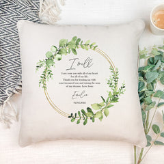 Personalised Mother Of The Groom Wedding Cushion Gift