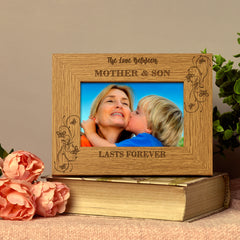 Personalised Mother and Son Love Forever Wooden Photo Frame Gift