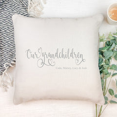Personalised Our Grandchildren Cushion Gift