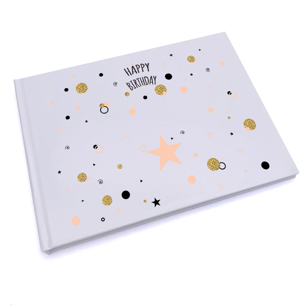 Personalised Polka Dot Design Guest Book