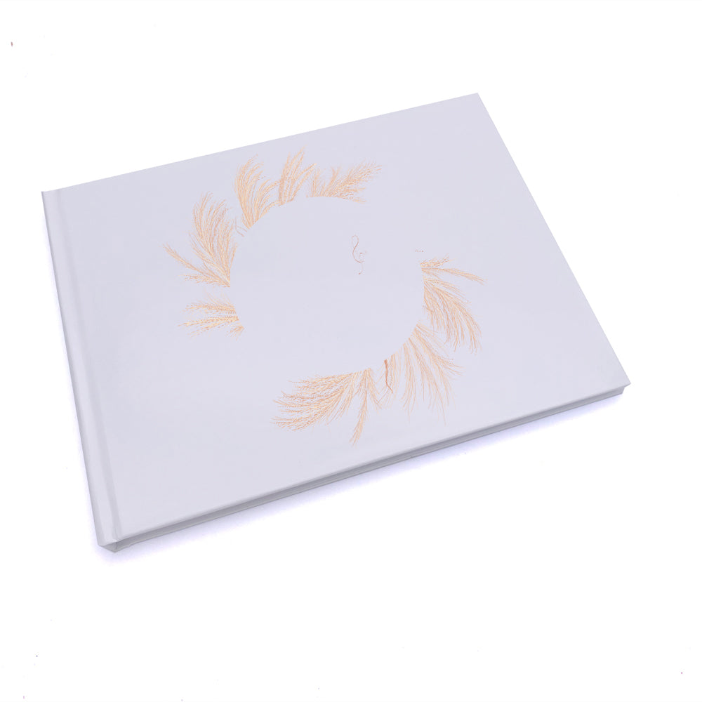 Personalised Wedding Feather Design Guest book