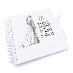 Personalised 10th Anniversary Gift Scrapbook Photo Album Guest Book
