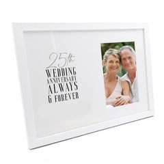 Personalised 25th Wedding Anniversary Photo Frame