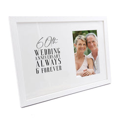 Personalised 60th Wedding Anniversary Photo Frame
