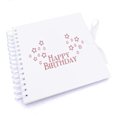Personalised Any Age Birthday Scrapbook Photo Album Guest Book Star Design 18th, 21st, 30th, 40th, 50th, 60th