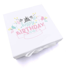 ukgiftstoreonline Personalised Any Age Happy Birthday Gift For Her Keepsake Memory Box 18th, 21st, 30th, 40th, 50th