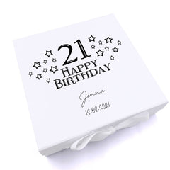 ukgiftstoreonline Personalised Any Age Happy Birthday Star Design Keepsake Memory Box