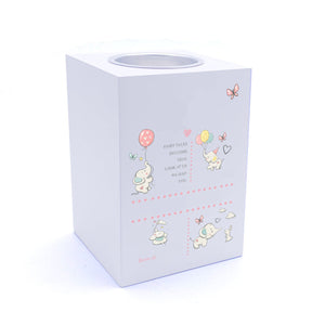 Personalised Baby Girl Elephants Design Tea Light Holder
