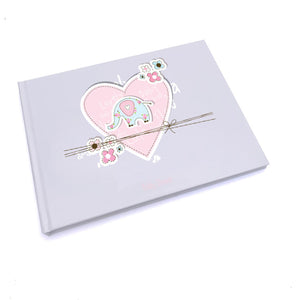 Personalised Baby Shower Heart Design Guest Book